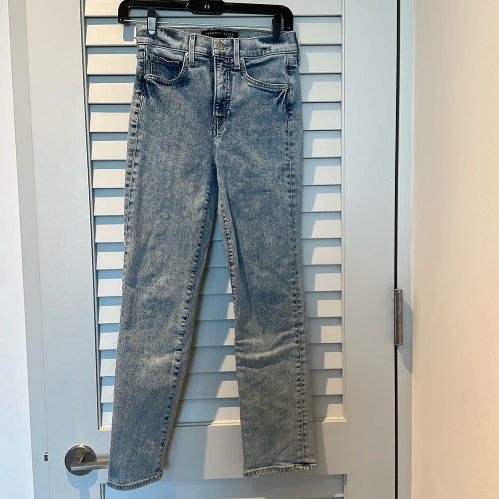 Veronica Beard Ryleigh High Waist Straight Jeans, 26